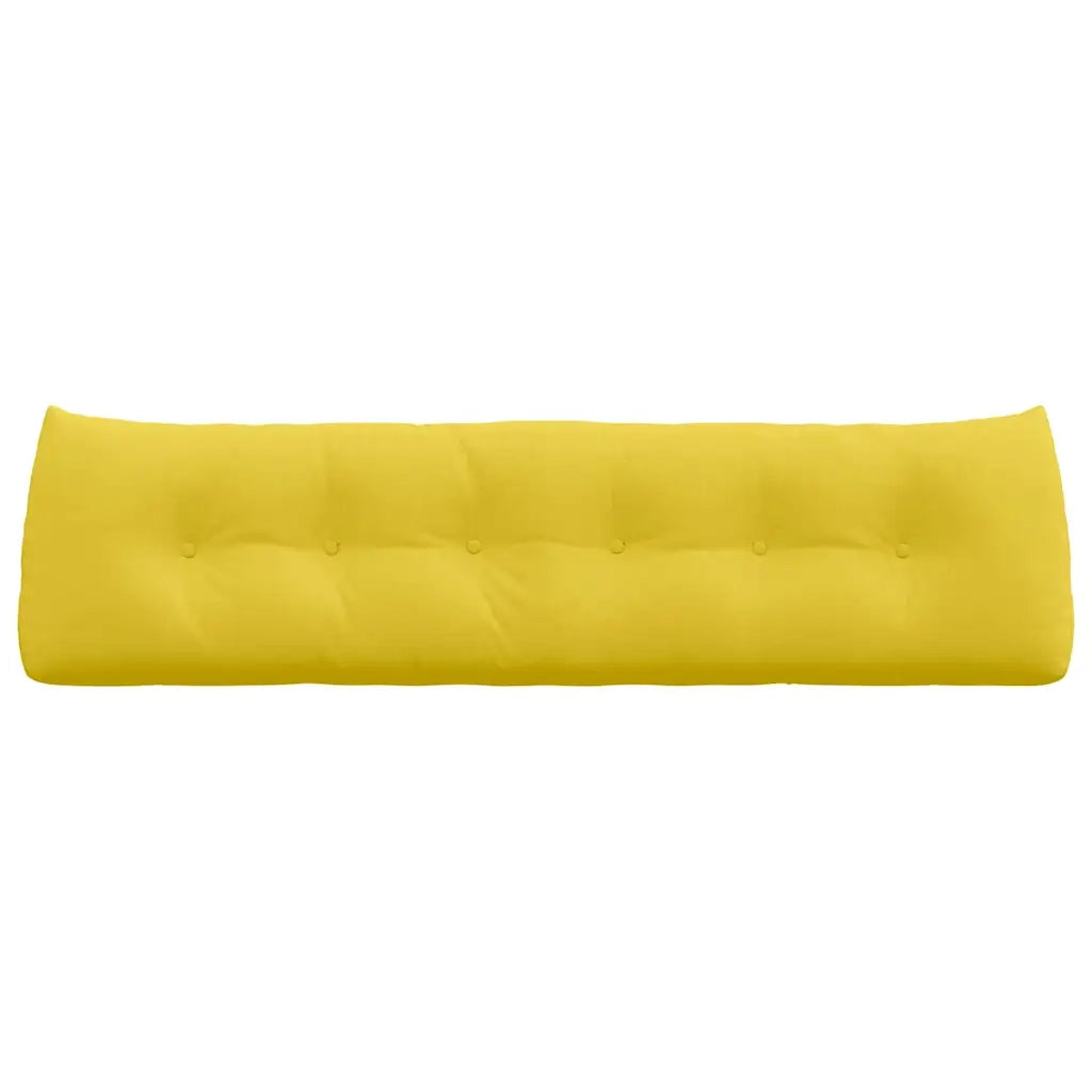Cuscino per Schiena Giallo Chiaro 180 x 24 x 50 cm Tessuto