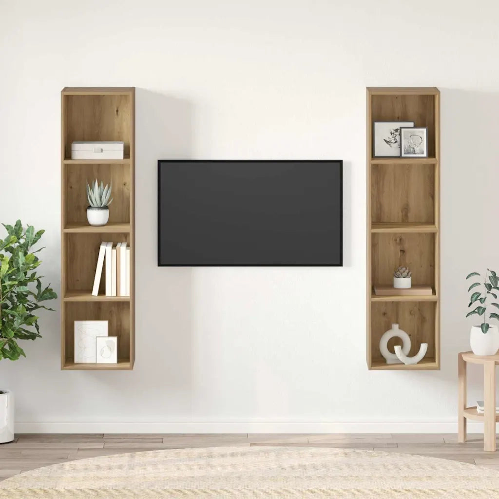 Set mobile TV 2 pcs Marrone 37 x 37 x 142,5 cm 3393539