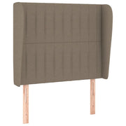 Testiera | Testata ad Orecchio Tortora 93x23x118/128 cm in Tessuto