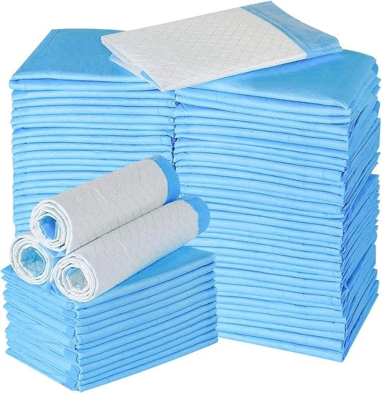 Pannolino da Cancello - 100 Pezzi - Super Assorbente - Blocco Odore - Cani Gatti Conigli Cavi - 33 x 45 cm