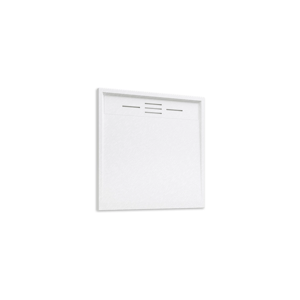 Piatto doccia 80x80 effetto pietra colore bianco | Spanios