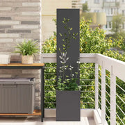 Schermo per privacy in giardino Floreale Nero 32 x 32 x 150 cm 876406