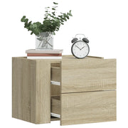 Comodini a Muro 2 pz-Set di 2 Tavolino da notte Rovere Sonoma 45x30x35 cm 597217
