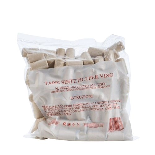 TAPPO SINTETICO 23X38 MM CONF 100 PZ- ENOLANDIA- 1,0 confezione