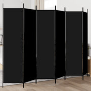 Divisorio a 6 Pannelli Nero 300x200 cm in Tessuto 350193