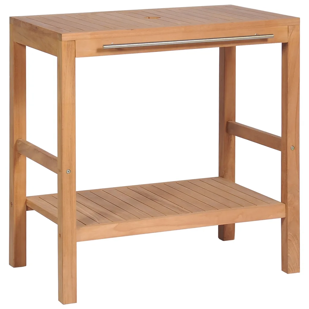 Mobile per Lavabo-Armadietto da bagno in Massello di Teak 74x45x75 cm