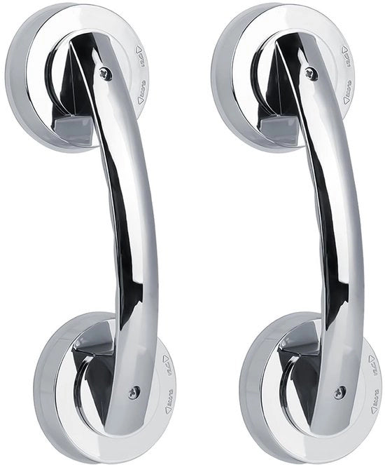 Maniglia Antiscivolo per Bagni e Cucine - 19,5 cm - Maniglia con Supporto per Vetro - Protezione per la Sicurezza - Capacità di Sostegno 15 kg - Adatto per Superfici Piane