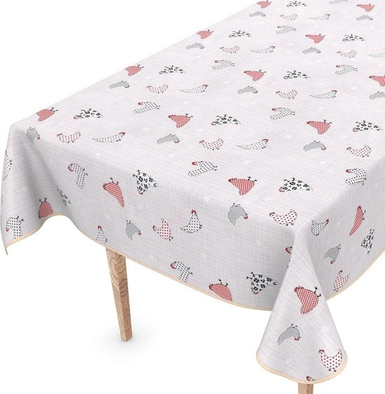 Telaio da tavola in stile lino - Tavolo per giardino e sala da pranzo 100 x 140 cm - Impermeabile e facile da pulire