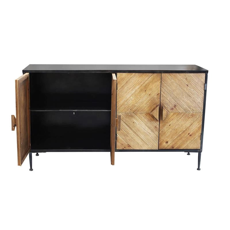 MOBILE DEREK CON 3 ANTE E UN RIPIANO IN LEGNO 147 X 44 X H85 CM OKX
