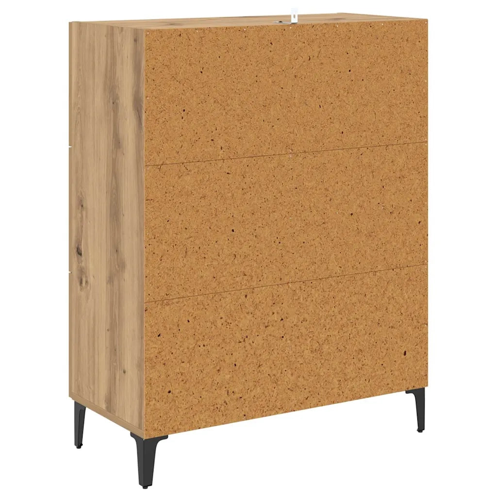Credenza con Cassetto-Buffet-Armadio da cucina Rovere artigianale 69,5 x 34 x 90 cm 237434