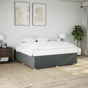 Giroletto senza Materasso Grigio Scuro 200x200 cm Tessuto 3284758