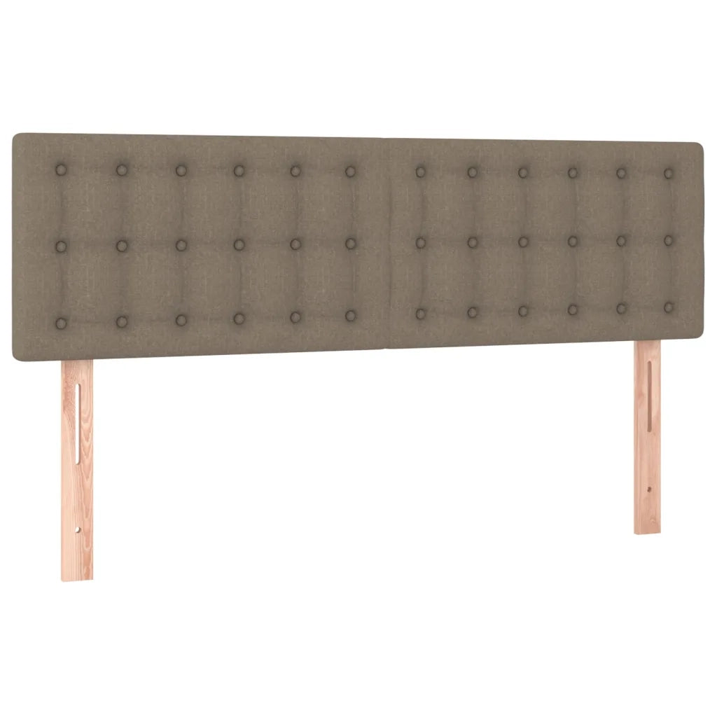 Letto a Molle con Materasso e LED Tortora 140x200 cm in Tessuto cod mxl 35732
