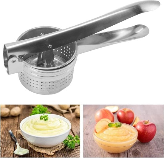 Citruspers a Mano in Acciaio Inox - Centrifuga per Spremiare Agrumi a Mano per Limoni e Arance - Disidratatore di Frutta e Verdura con Fori Completi