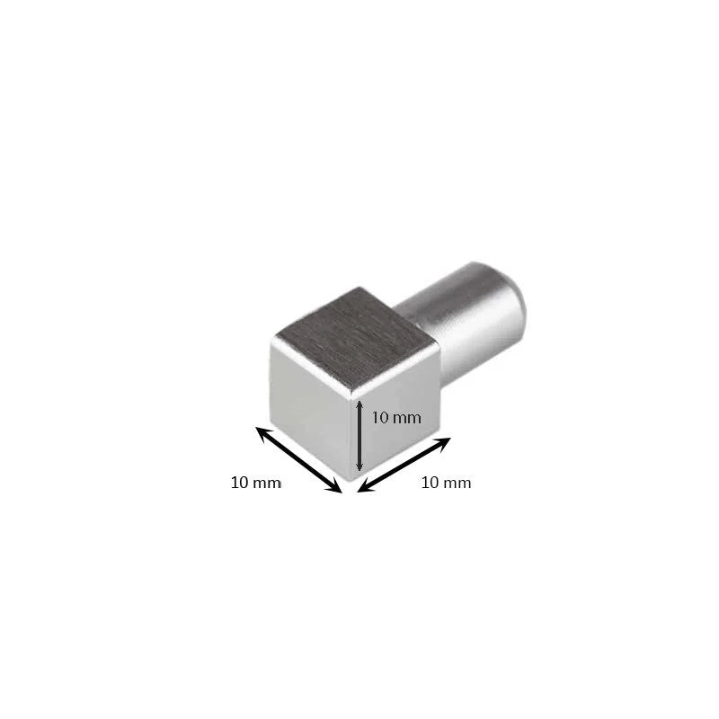 Capsula quadrata in alluminio : Modello - 8MM, Finitura - SATINATA
