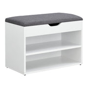 Panca portascarpe 46 x 60 x 30 cm bianco grigio 03_0007656