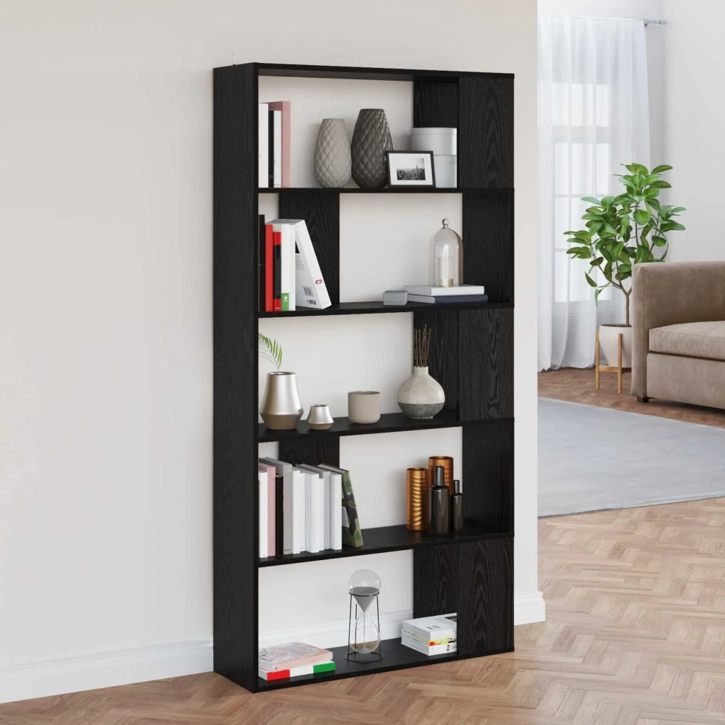 Armadio per Libri Rovere Nero 80 x 24 x 159 cm 8003712