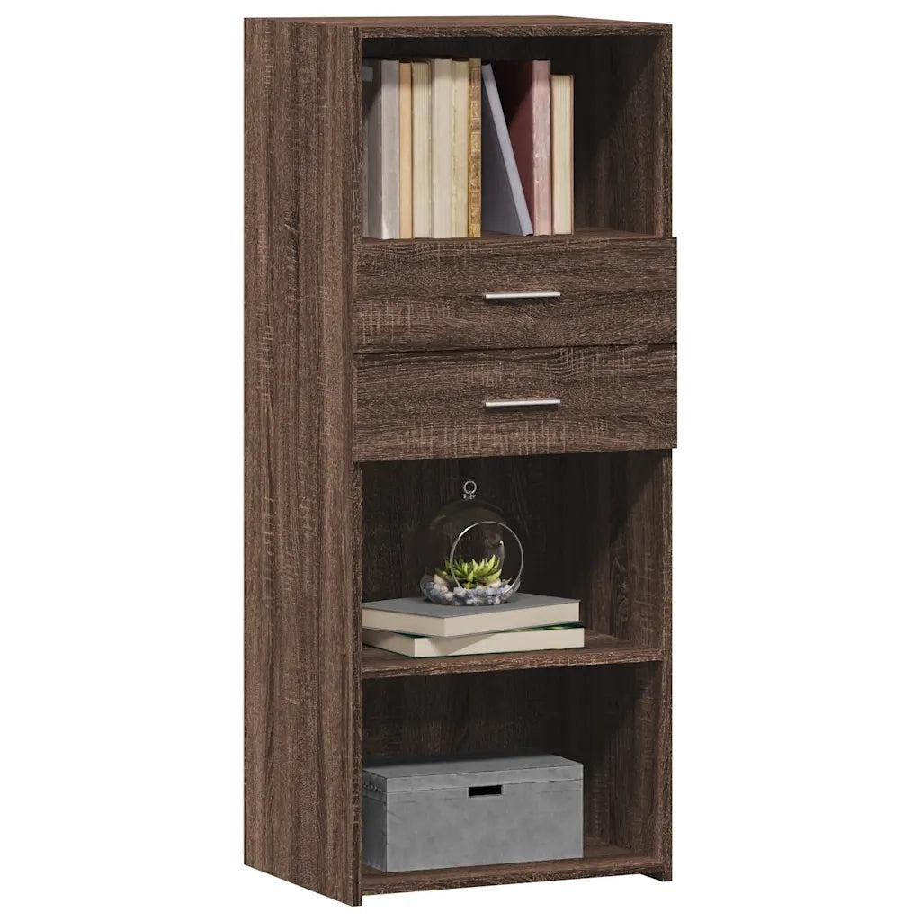 Credenza-Buffet-Armadio da cucina Rovere Marrone 50x42,5x124 cm in Legno Multistrato