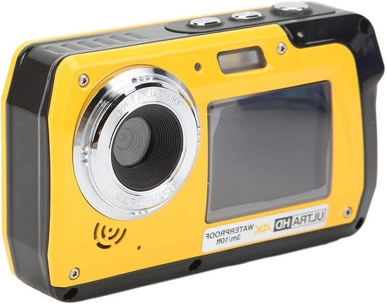 Camera Subacquea a Doppia Schermata 10ft Idroprova Microfono Integrato Zoom 18x 4K 56MP per Snorkeling in Vacanza Batteria Ricaricabile 1700mAh