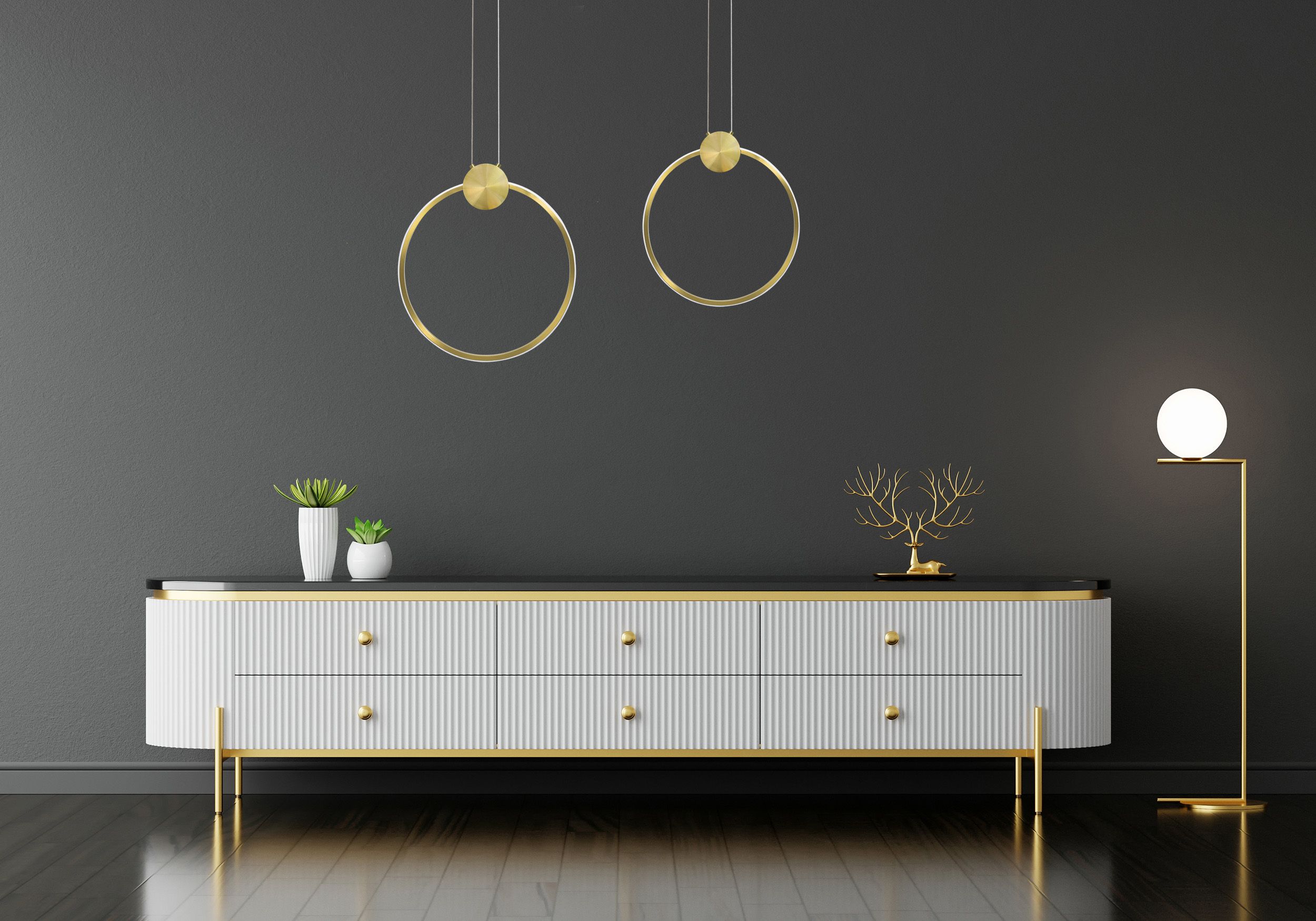 Lampada Da Soffitto Led App1396-cp Gold 40cm