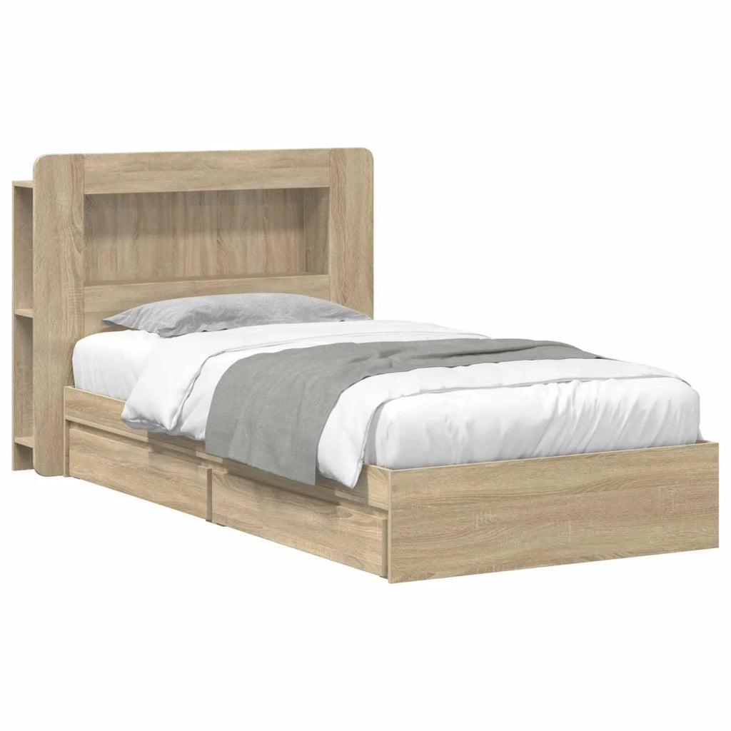 Telaio del letto con storage Rovere Sonoma 90 x 200 cm 3433640