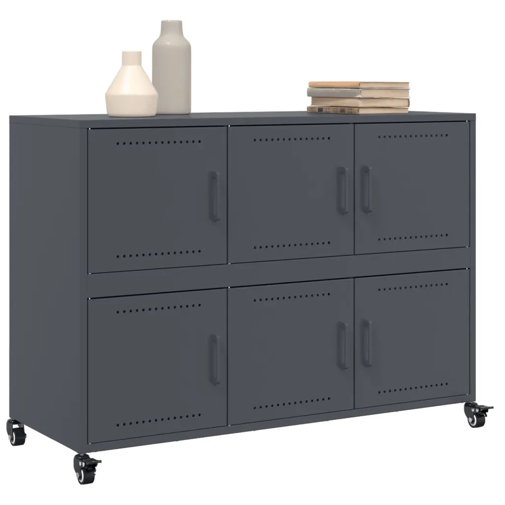 Credenza Antracite 100,5x39x72 cm in Acciaio 846742