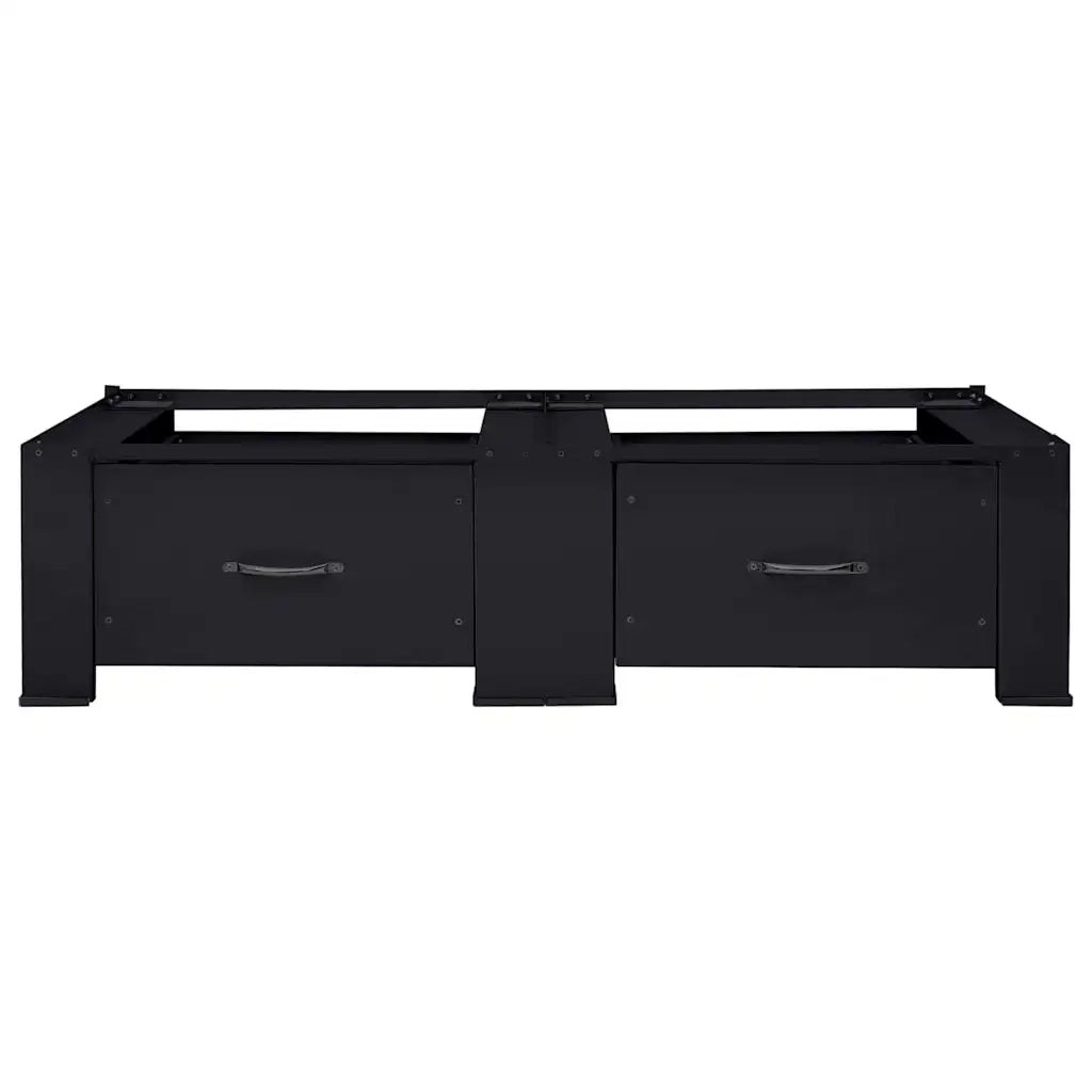 Pedestallo per Lavatrice 2 pcs Nero 127 x 54,5 x 32,5 cm 42022036