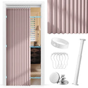 Tendaggio termico, protezione dal freddo, 200 x 120 cm (alt x larg), tenda per porta con maniglia telescopica, per porta di camera, 90-110 cm, tende oscuranti per camera da letto, bagno
