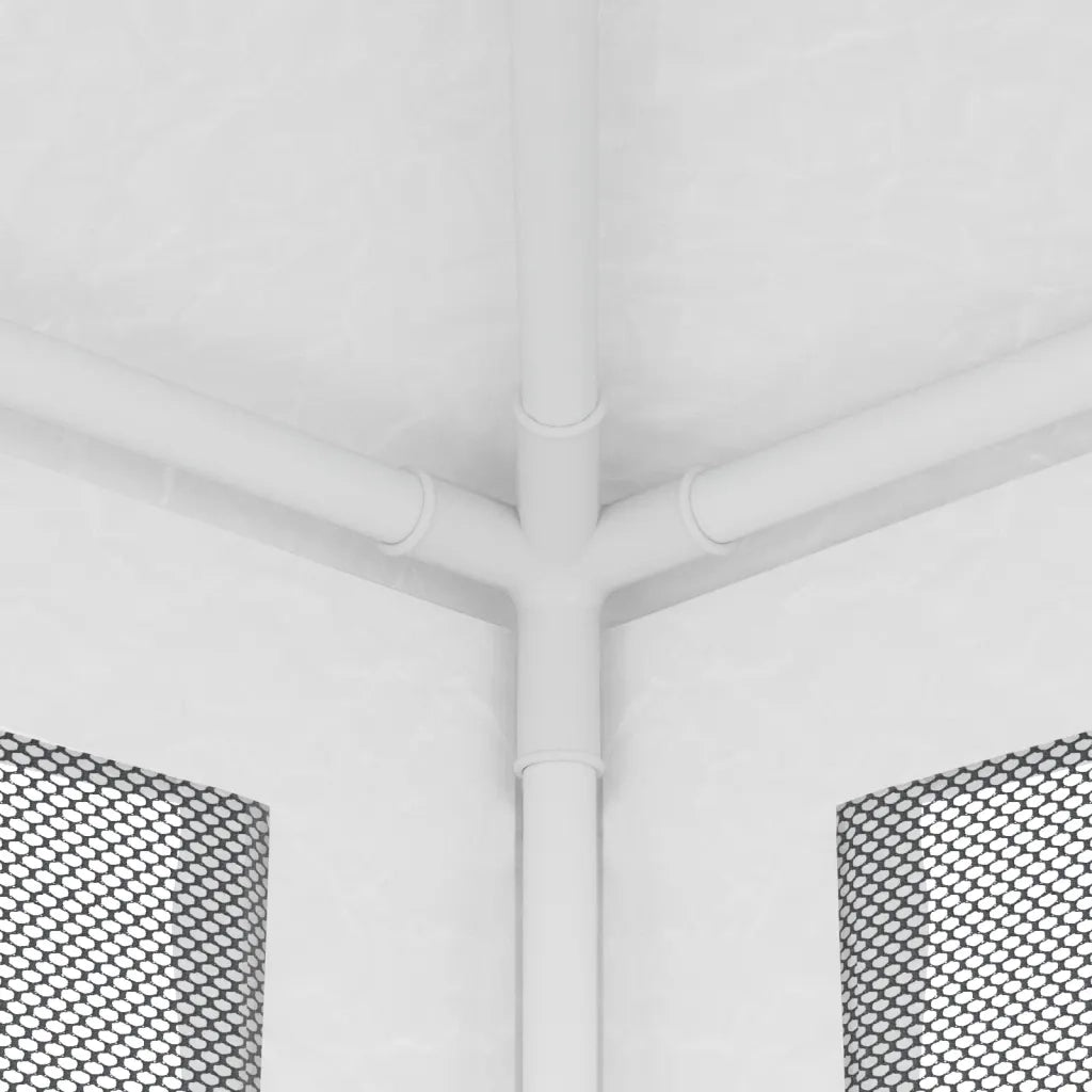 Tendone per Feste con 4 Pareti in Rete 2,5x2,5 m Bianco
