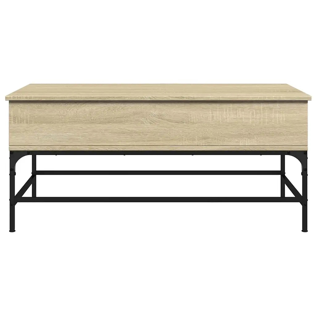 Tavolino da salotto | Tavolino da caff¨¨ | Tavolino da Soggiorno Rovere Sonoma 100x50x45 cm Legno Multistrato e Metallo