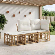 Set di divani da esterno 3 pz Naturale Poliestere 3437442