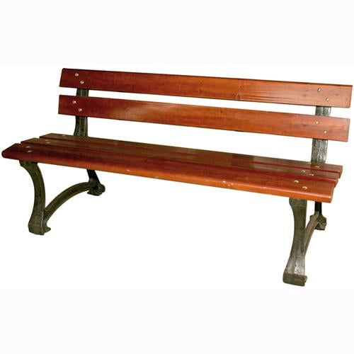 Panchina Panca Da Giardino In Ghisa  Nera Hyde Park Maxi 150X58Xh72Cm