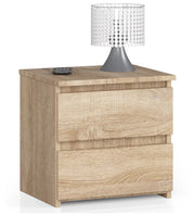 Comodino AKORD CL2 Sonoma Quercia 40 cm 2 cassetti 40x35x40 cm