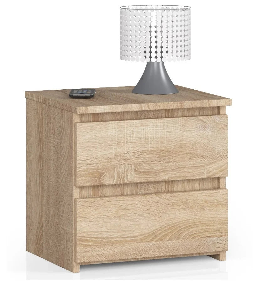 Comodino AKORD CL2 Sonoma Quercia 40 cm 2 cassetti 40x35x40 cm