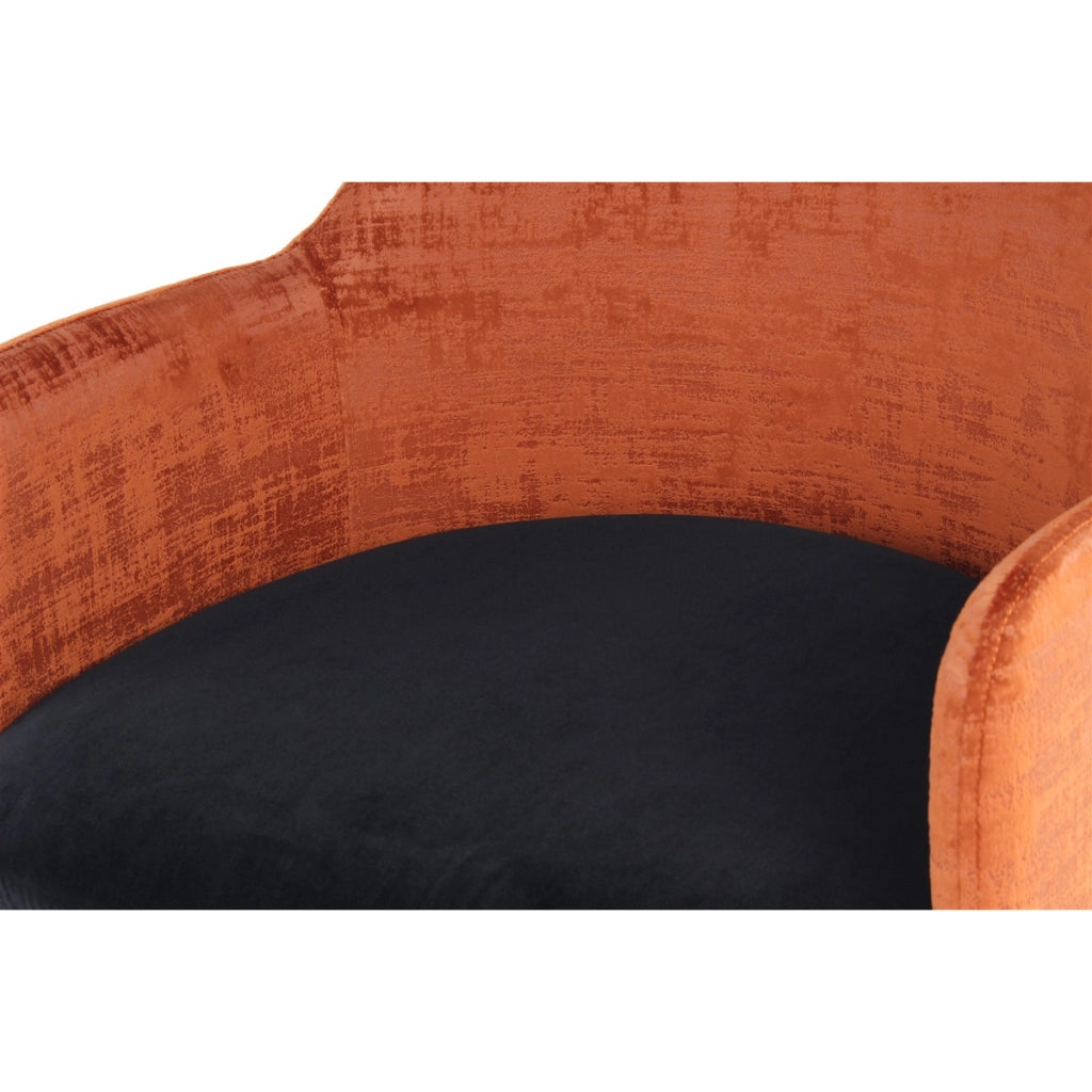 Sedia di design Richard in velluto terra e marrone
