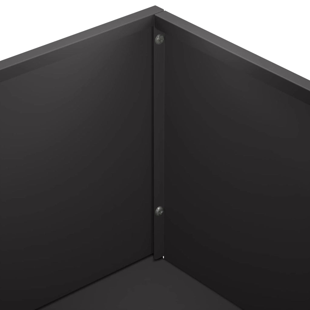 Vaso da giardino 2 pz Nero 50 x 50 x 49 cm 8005793