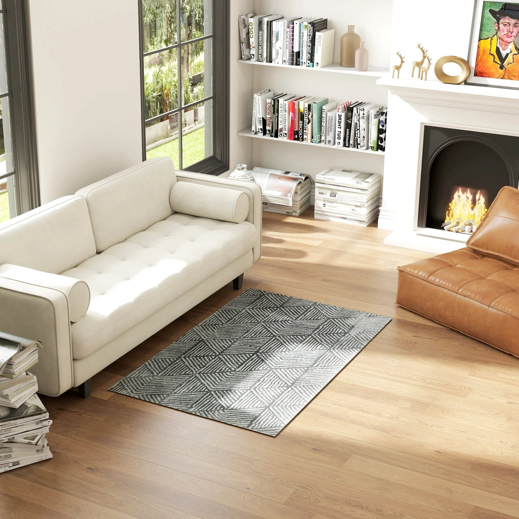 Tappeto moderno soggiorno ¨C zephmum ¨C 150x80 cm grigio scuro