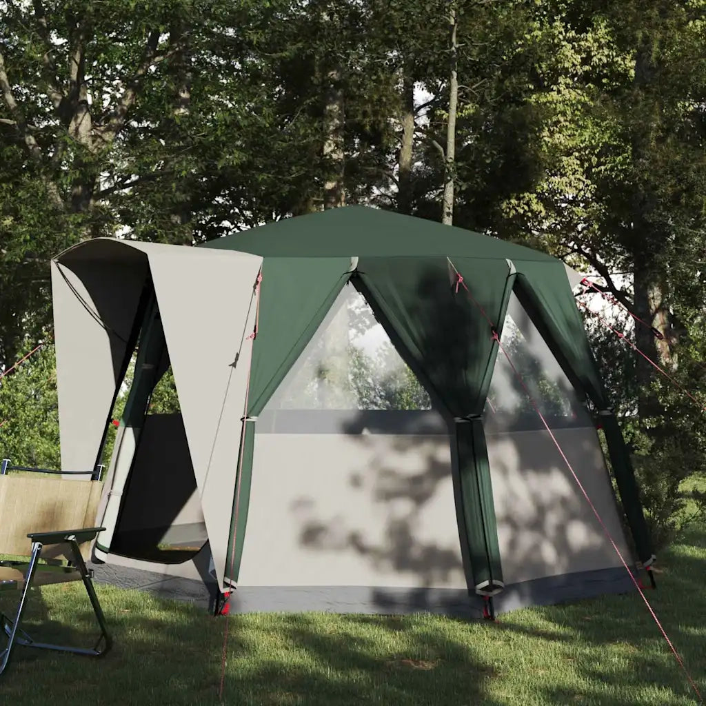 Tenda a cubo per 3 persone Verde e Bianco 320 x 320 x 203 cm 42004032