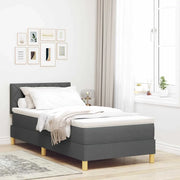 Letto a Sorgente LED Grigio scuro 100 x 200 cm Tessuto 3342493