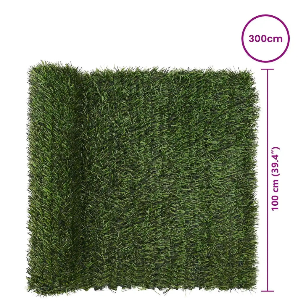 Recinzione Artificiale Verde chiaro 1 x 3 m PVC e Acciaio CFW6983039