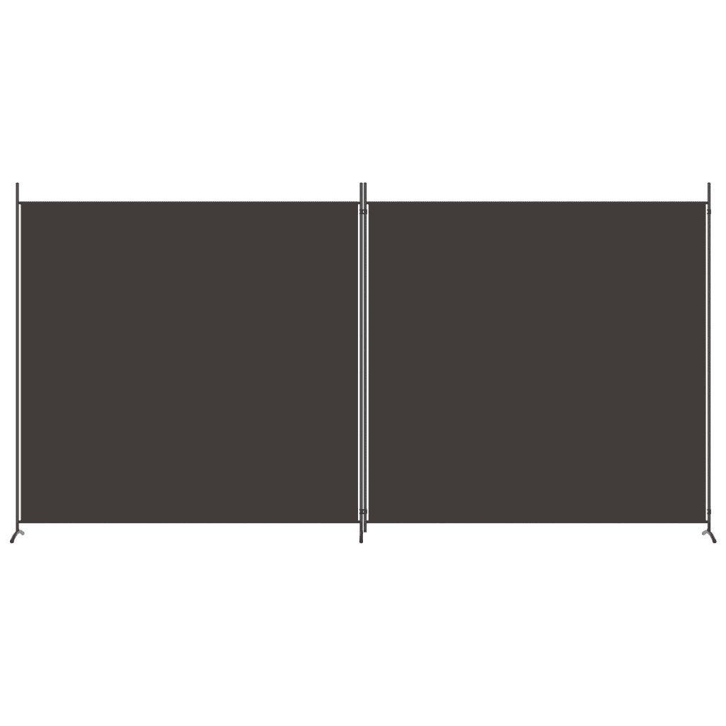 Divisorio a 2 Pannelli Marrone 348x180 cm in Tessuto cod mxl 77963