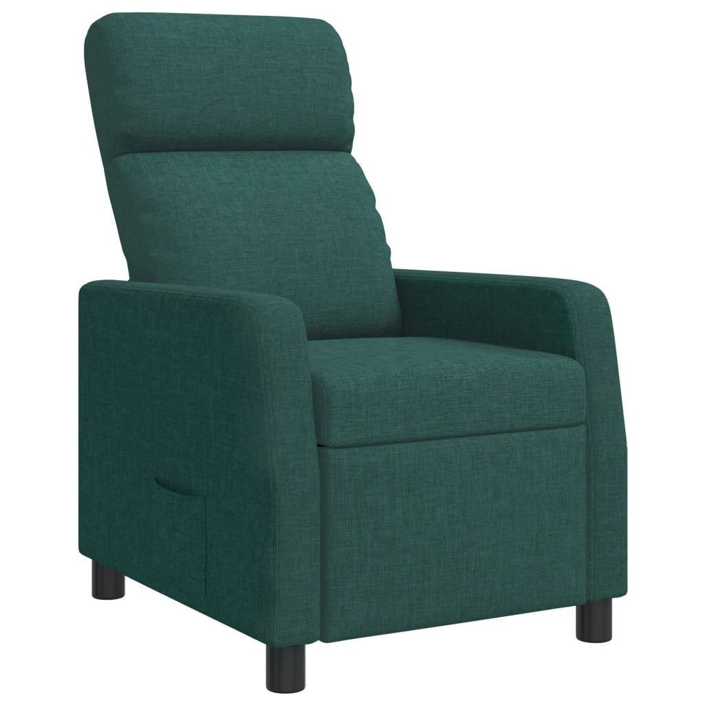Divano Sedia-Poltrona reclinabile Verde Scuro Tessuto 675367