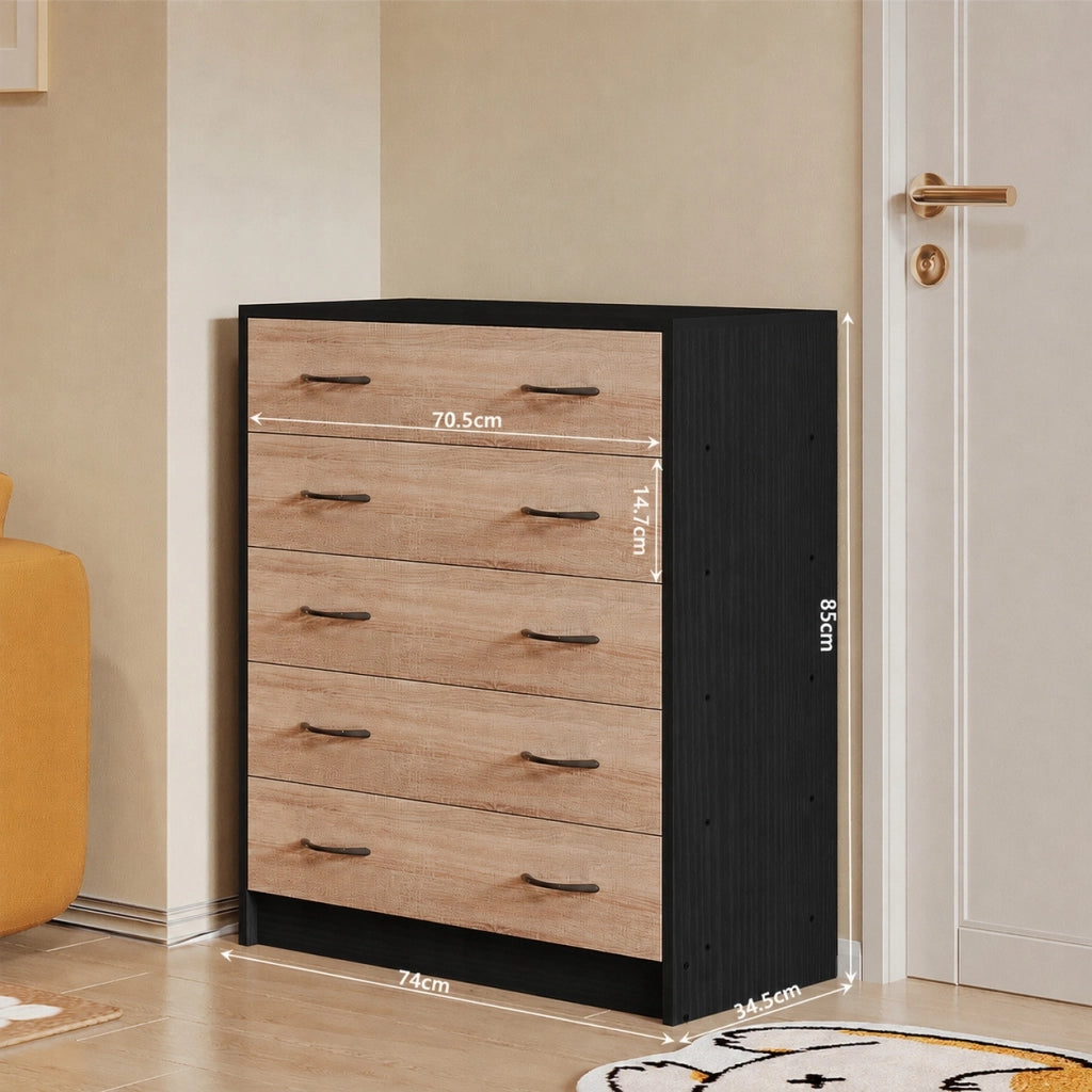 MOBILE PORTA SCARPE MARRONE CHIARO PER INGRESSO MODERNO CON 5 RIPIANI, MODELLO LOFT CON ANTE A BATTENTE