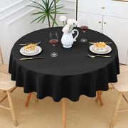 Tavolino Coperto Rond 140cm Coperto per Tavolo in Poliestere con Effetto Lotus Impermeabile Tovaglioli per Tavolo Resistenti al Vuoto e Afmati per la Cucina da Festa, Nero