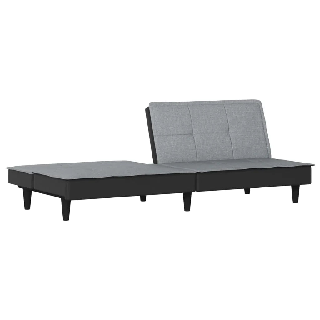 Divano letto 200 x 89 x 70 cm tessuto grigio chiaro 02_0019832