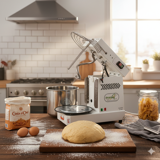 Impastatrice a Spirale Ribaltabile Vasca Estraibile 8Kg 400W Famag IM 10S