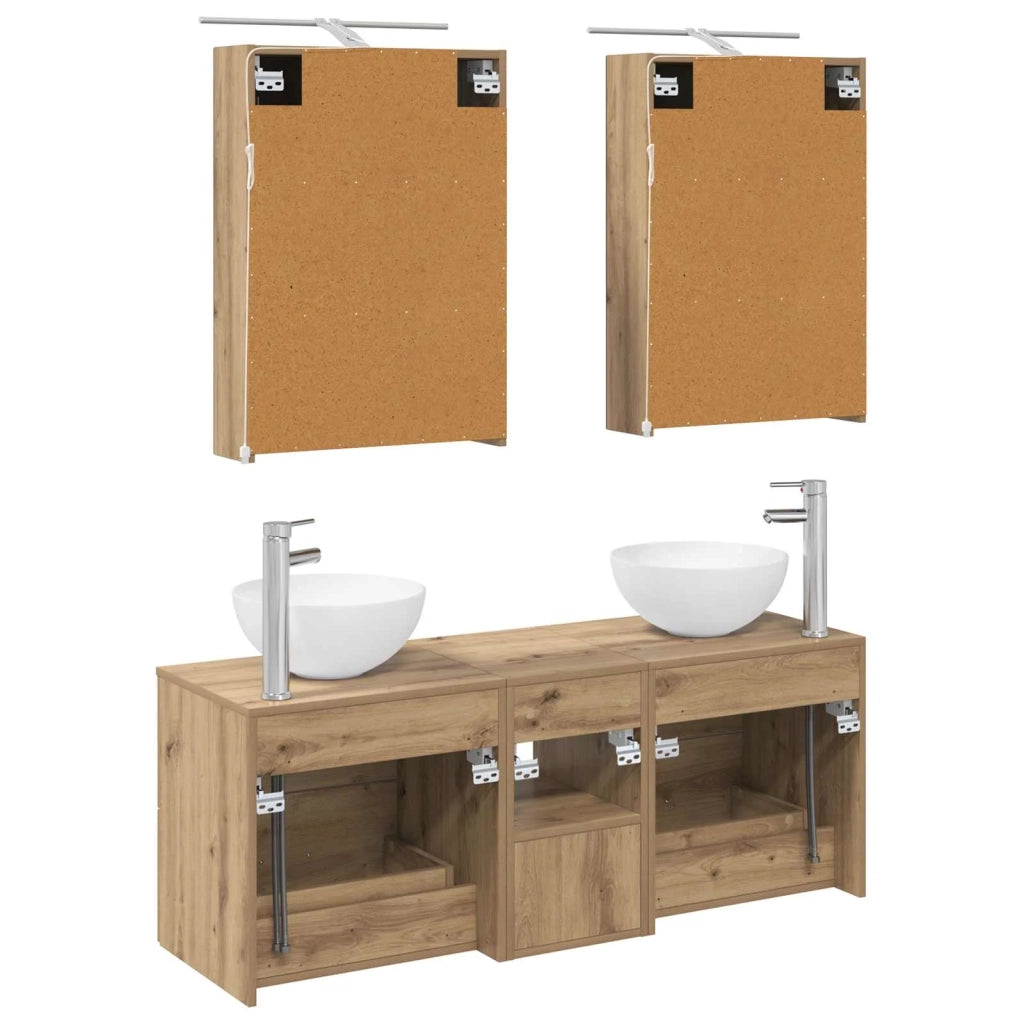 Set di mobili per il bagno 5 pcs Rovere Artigianale 3406718