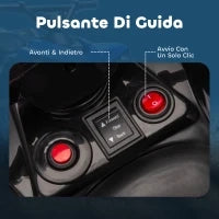 Quad Elettrico per Bambini ATV con Batteria Ricaricabile 6V, Fari LED e Musica, Età 3-8 Anni, Blu