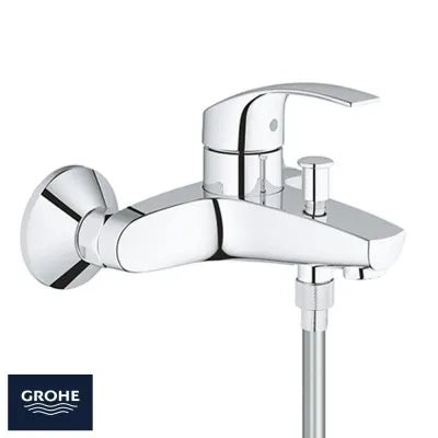 Miscelatore vasca doccia cromo Grohe Eurosmart completo di doccetta