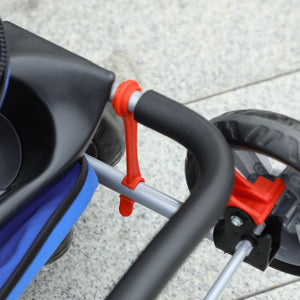 Passeggino per Cani Taglia Piccola Pieghevole con Copertura Antipioggia e Freni Blu