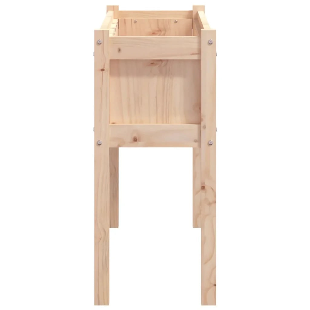 Fioriera rialzata per piante fiori giardino terrazze con gambe 110 x 31 x 70 cm legno di pino massiccio marrone 02_0038869